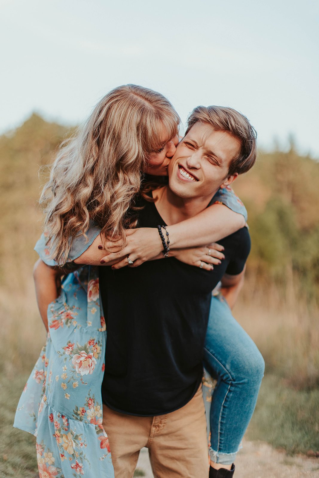 Couple has fun at their Crystal Lake engagement session